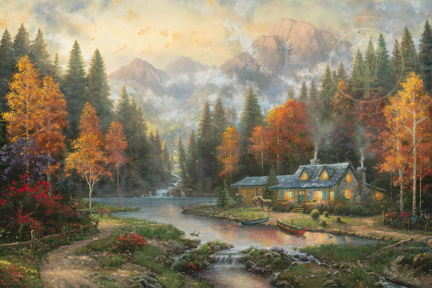 Evening at Autumn Lake - Limited Edition Canvas - Image 17